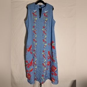 Vonda brand plus size women's sleeveless tunic/dress